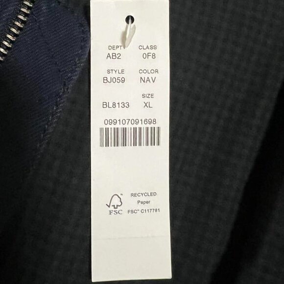 J.Crew Navy Harrington Jacket in Cotton Twill - Size XL - Picture 5 of 16